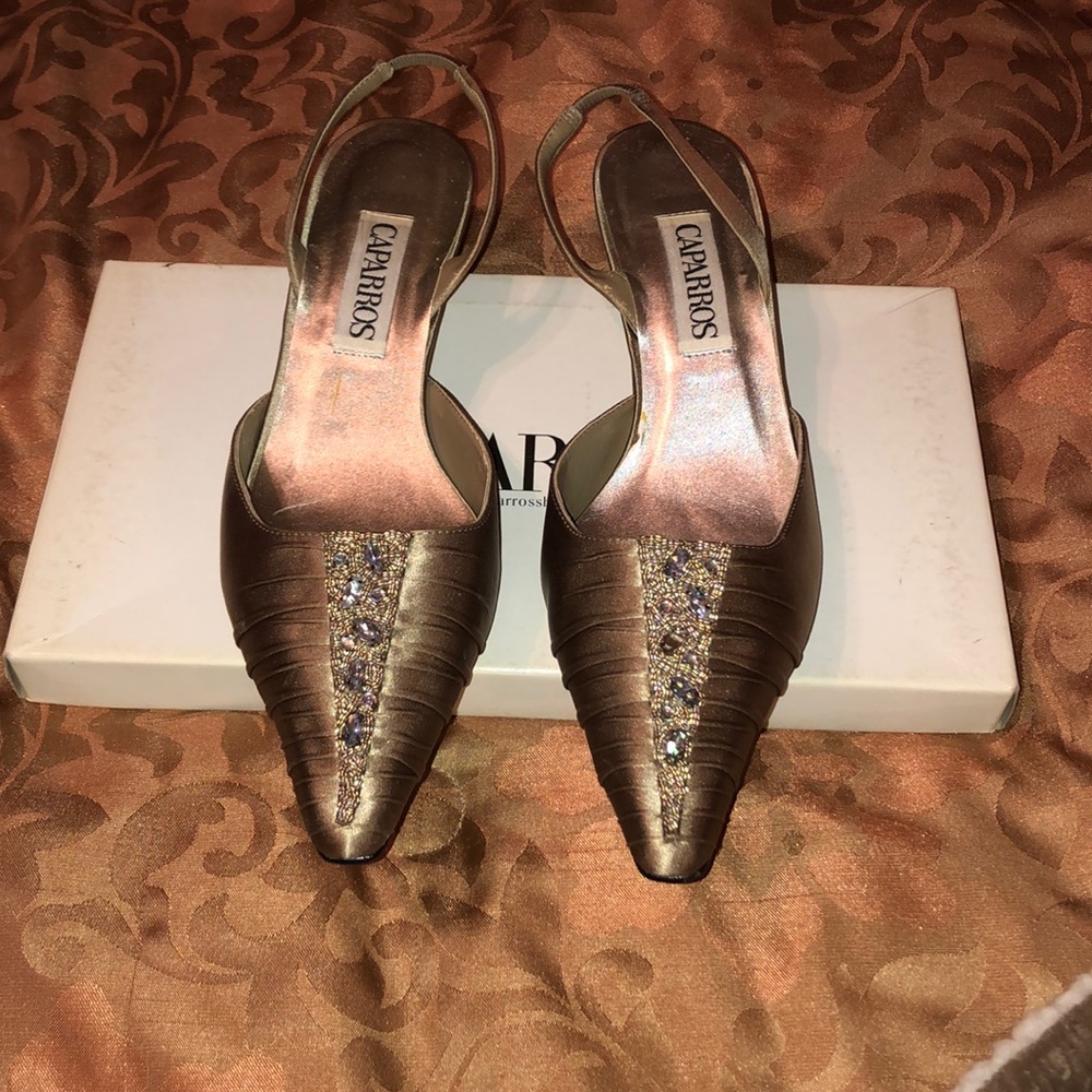 Pointed Sequined Caparros Heel